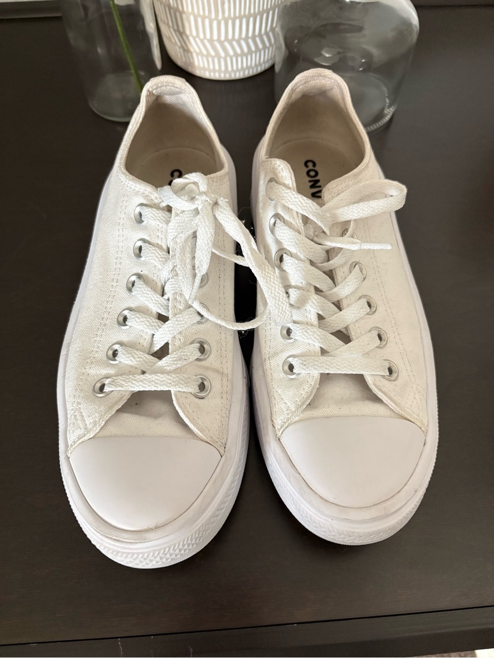 Converse Women’s White Low-Top Canvas Sneakers